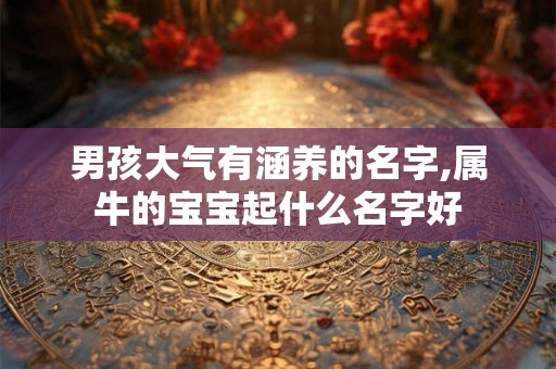 男孩大气有涵养的名字,属牛的宝宝起什么名字好