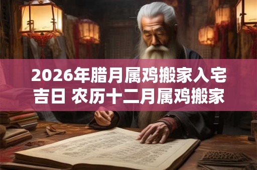 2026年腊月属鸡搬家入宅吉日 农历十二月属鸡搬家好日子