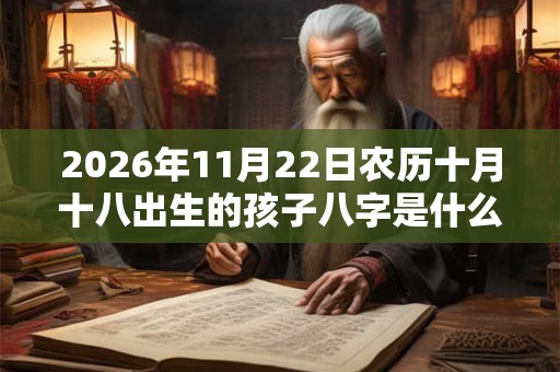 2026年11月22日农历十月十八出生的孩子八字是什么
