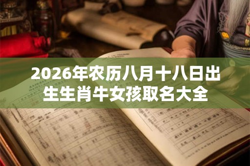 2026年农历八月十八日出生生肖牛女孩取名大全