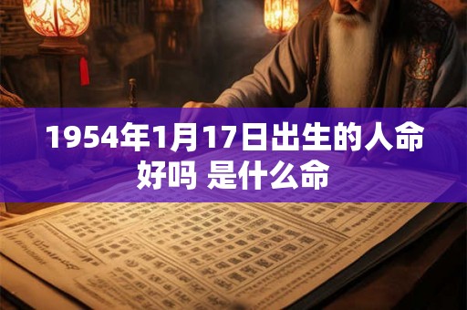 1954年1月17日出生的人命好吗 是什么命