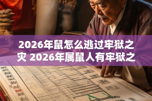 2026年鼠怎么逃过牢狱之灾 2026年属鼠人有牢狱之灾吗