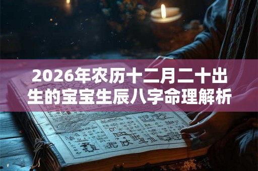 2026年农历十二月二十出生的宝宝生辰八字命理解析