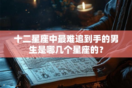 十二星座中最难追到手的男生是哪几个星座的？