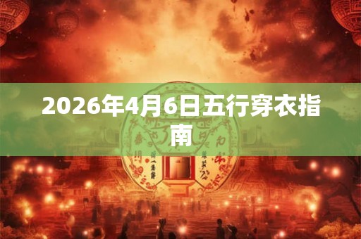 2026年4月6日五行穿衣指南