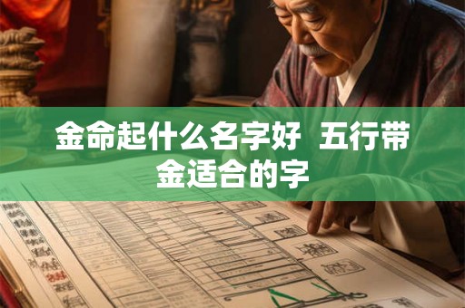 金命起什么名字好  五行带金适合的字