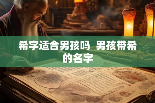 希字适合男孩吗  男孩带希的名字