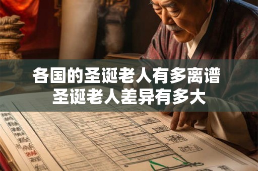 各国的圣诞老人有多离谱 圣诞老人差异有多大 各国的圣诞老人有多离谱 圣诞老人差异有多大