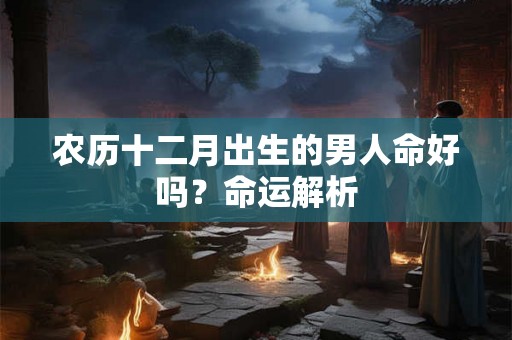 农历十二月出生的男人命好吗？命运解析