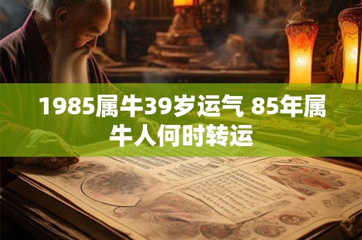 1985属牛39岁运气 85年属牛人何时转运