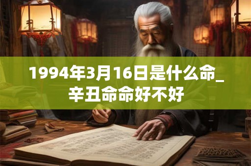 1994年3月16日是什么命_辛丑命命好不好