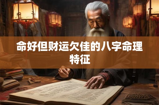 命好但财运欠佳的八字命理特征