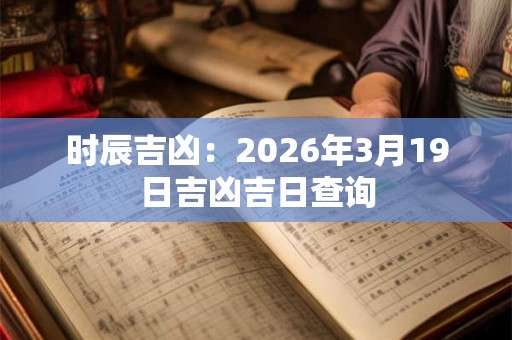 时辰吉凶:2026年3月19日吉凶吉日查询 时辰吉凶:2026年3月19日吉凶吉日查询