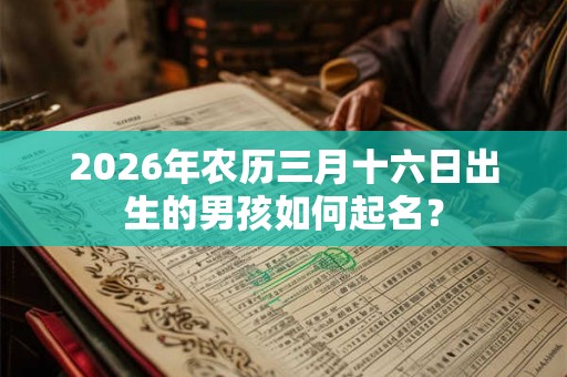 2026年农历三月十六日出生的男孩如何起名? 2026年农历三月十六日出生的男孩如何起名?