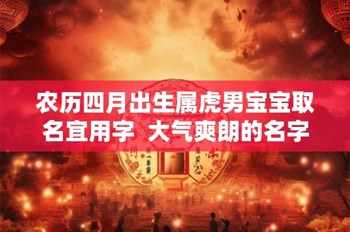 农历四月出生属虎男宝宝取名宜用字  大气爽朗的名字