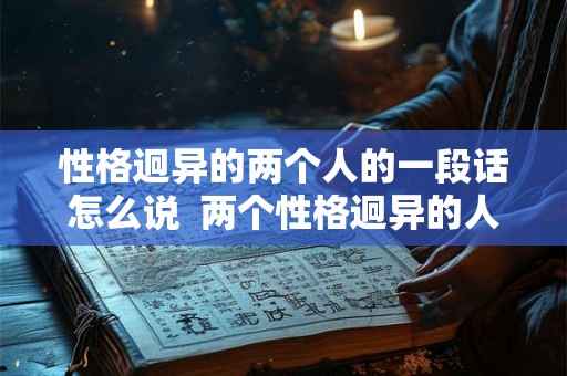 性格迥异的两个人的一段话怎么说  两个性格迥异的人能长久吗