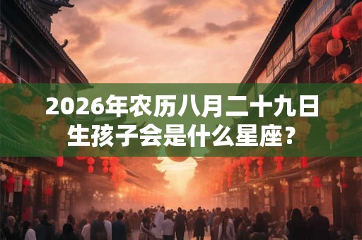 2026年农历八月二十九日生孩子会是什么星座？