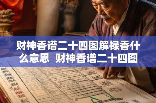 财神香谱二十四图解禄香什么意思 财神香谱二十四图解解释 财神香谱二十四图解禄香什么意思 财神香谱二十四图解解释