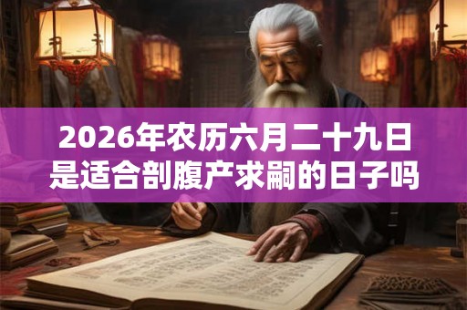 2026年农历六月二十九日是适合剖腹产求嗣的日子吗？