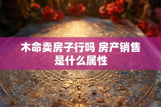 木命卖房子行吗 房产销售是什么属性