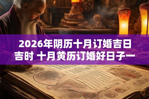 2026年阴历十月订婚吉日吉时 十月黄历订婚好日子一览