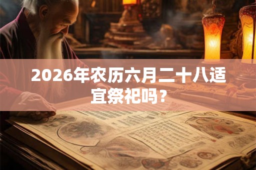 2026年农历六月二十八适宜祭祀吗？