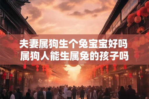 夫妻属狗生个兔宝宝好吗 属狗人能生属兔的孩子吗