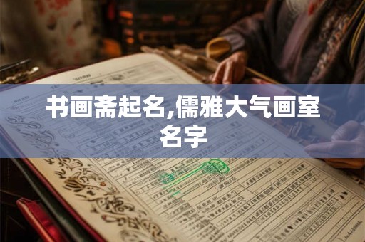 书画斋起名,儒雅大气画室名字