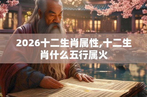 2026十二生肖属性,十二生肖什么五行属火
