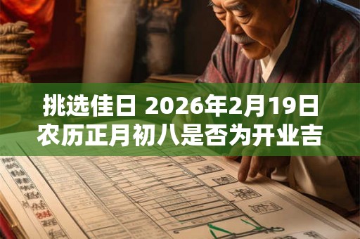 挑选佳日 2026年2月19日农历正月初八是否为开业吉日