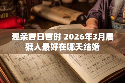 迎亲吉日吉时 2026年3月属猴人最好在哪天结婚