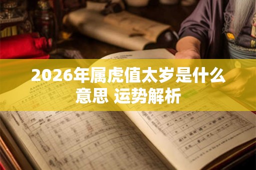 2026年属虎值太岁是什么意思 运势解析