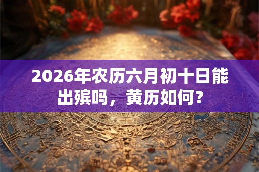 2026年农历六月初十日能出殡吗,黄历如何? 2026年农历六月初十日能出殡吗,黄历如何?