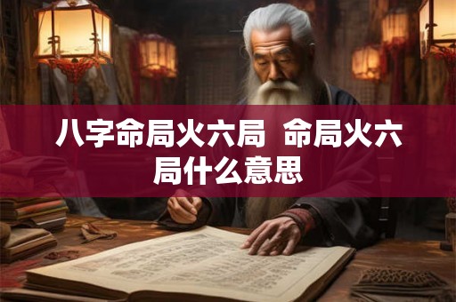 八字命局火六局  命局火六局什么意思