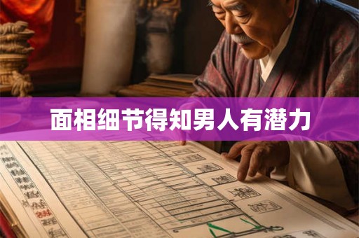 面相细节得知男人有潜力