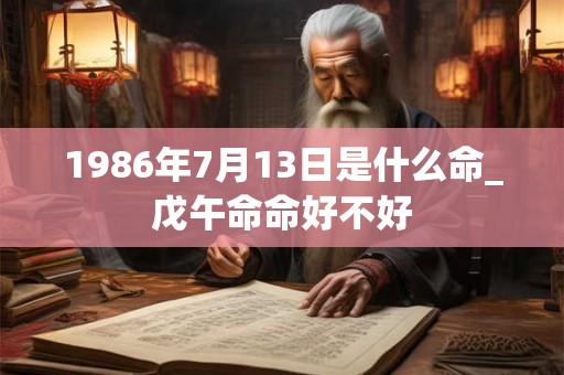 1986年7月13日是什么命_戊午命命好不好