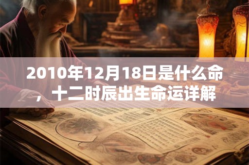 2010年12月18日是什么命，十二时辰出生命运详解