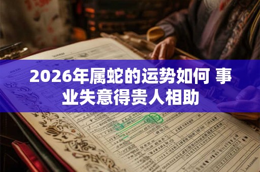 2026年属蛇的运势如何 事业失意得贵人相助