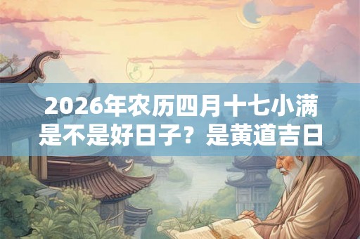 2026年农历四月十七小满是不是好日子？是黄道吉日吗？