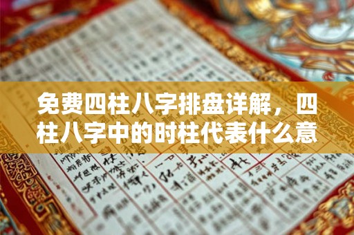 免费四柱八字排盘详解,四柱八字中的时柱代表什么意思? 免费四柱八字排盘详解,四柱八字中的时柱代表什么意思?