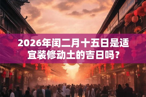 2026年闰二月十五日是适宜装修动土的吉日吗？