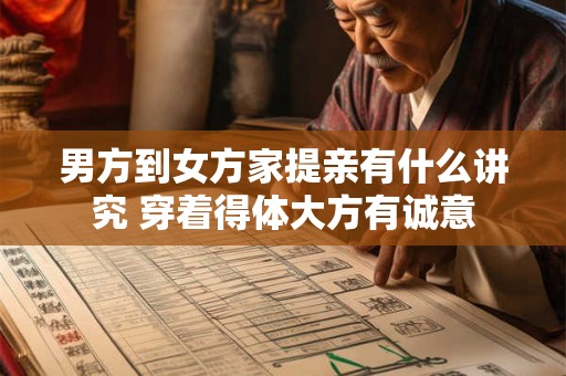 男方到女方家提亲有什么讲究 穿着得体大方有诚意