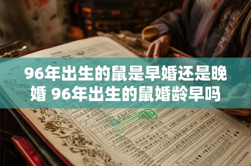 96年出生的鼠是早婚还是晚婚 96年出生的鼠婚龄早吗