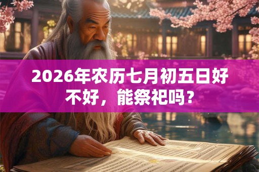 2026年农历七月初五日好不好，能祭祀吗？