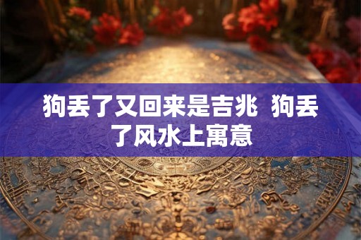 狗丢了又回来是吉兆 狗丢了风水上寓意 狗丢了又回来是吉兆 狗丢了风水上寓意