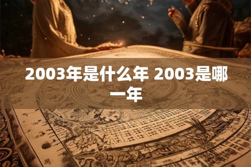 2003年是什么年 2003是哪一年