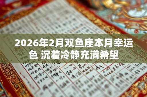 2026年2月双鱼座本月幸运色 沉着冷静充满希望