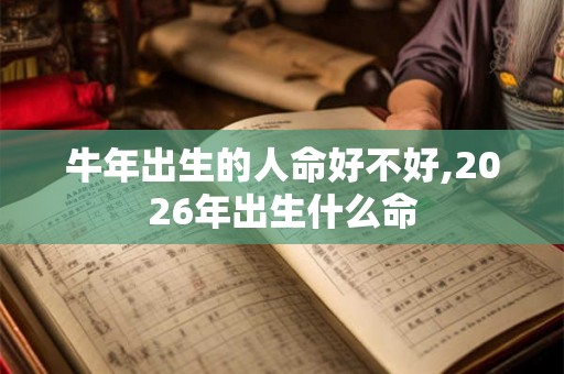 牛年出生的人命好不好,2026年出生什么命