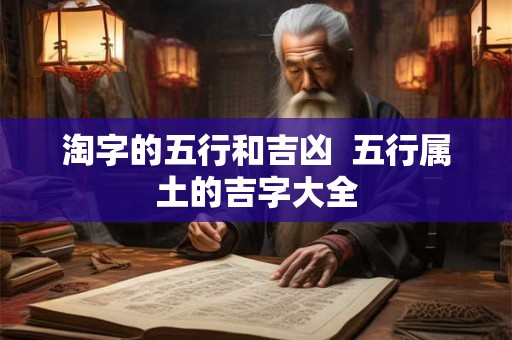 淘字的五行和吉凶  五行属土的吉字大全
