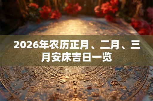 2026年农历正月、二月、三月安床吉日一览